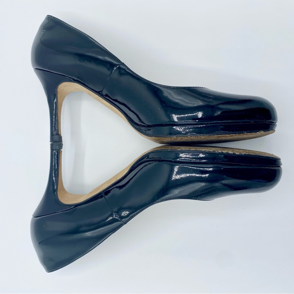 L.K. Bennett Black Patent Leather Platform Pump Court Shoe Size 36.5 / US 5.5 - Picture 16 of 16
